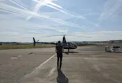 Rundflug Richtung Frankfurt mit Blick auf die Skyline
