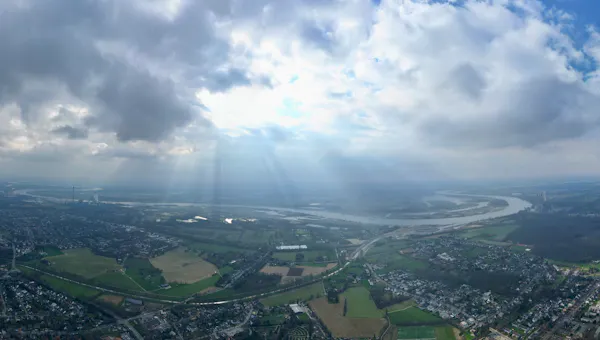 Kurzer Rundflug über den Niederrhein