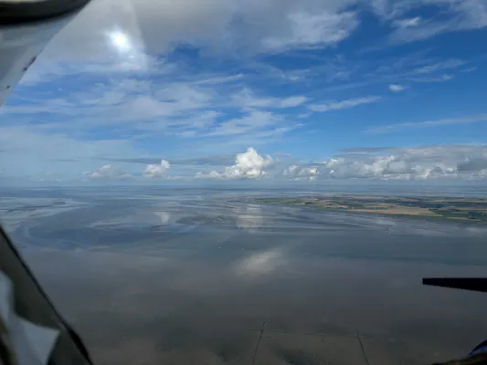 Rundflug / Schnupperflug über der Nordsee