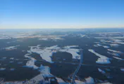Über Brandenburg im Winter